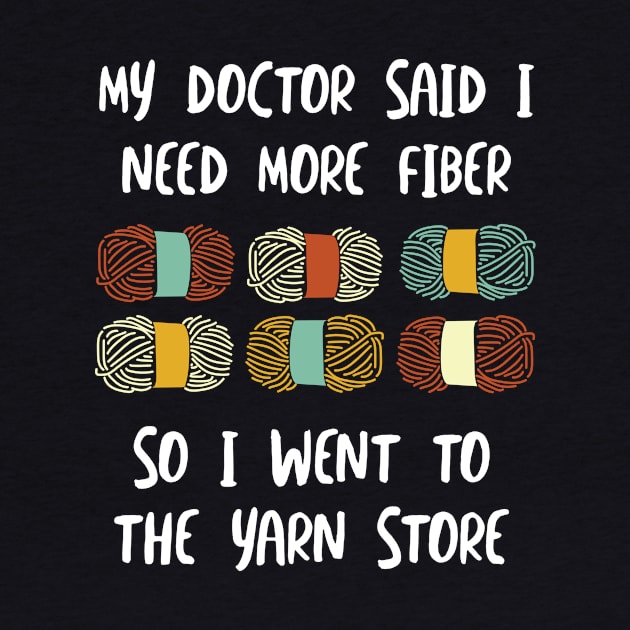 Funny Knitting Crocheting Pun Need More Fiber by whyitsme